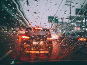 Rain on windshield RAM Law Trucking Accidents Lawyer