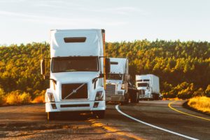 3 Trucks Driving -  RAM Law NJ Trucking Accident Lawyers