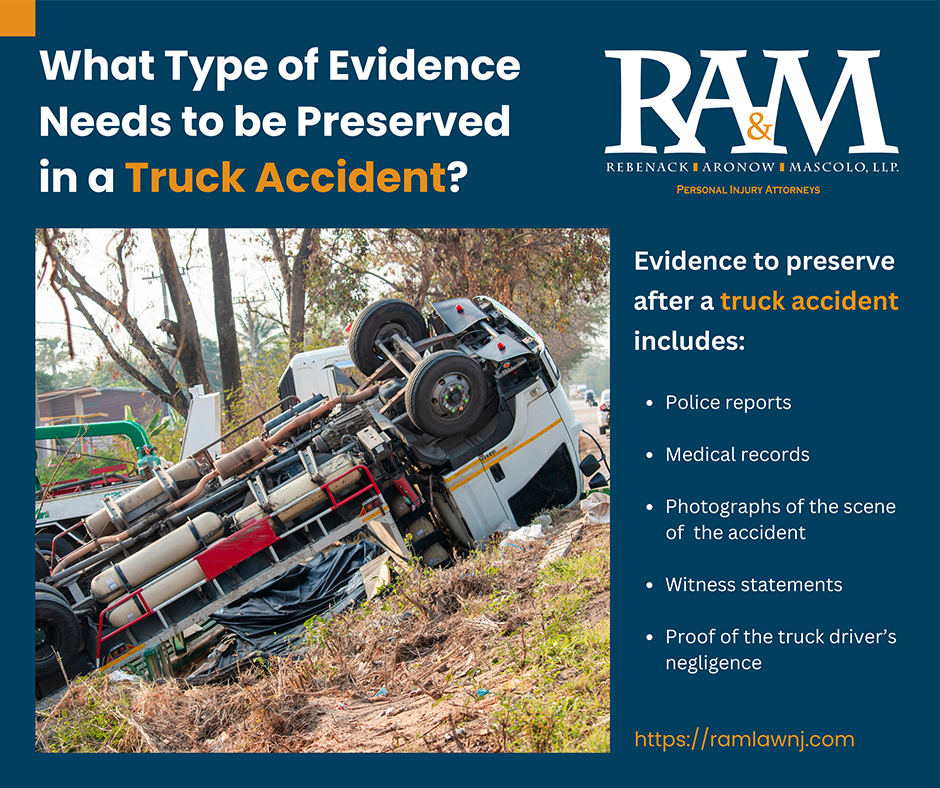 What Type of Evidence Needs to be Preserved in a Truck Accident